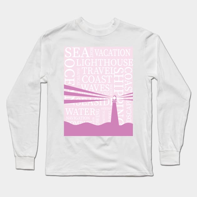 Nautical Lighthouse Long Sleeve T-Shirt by nickemporium1